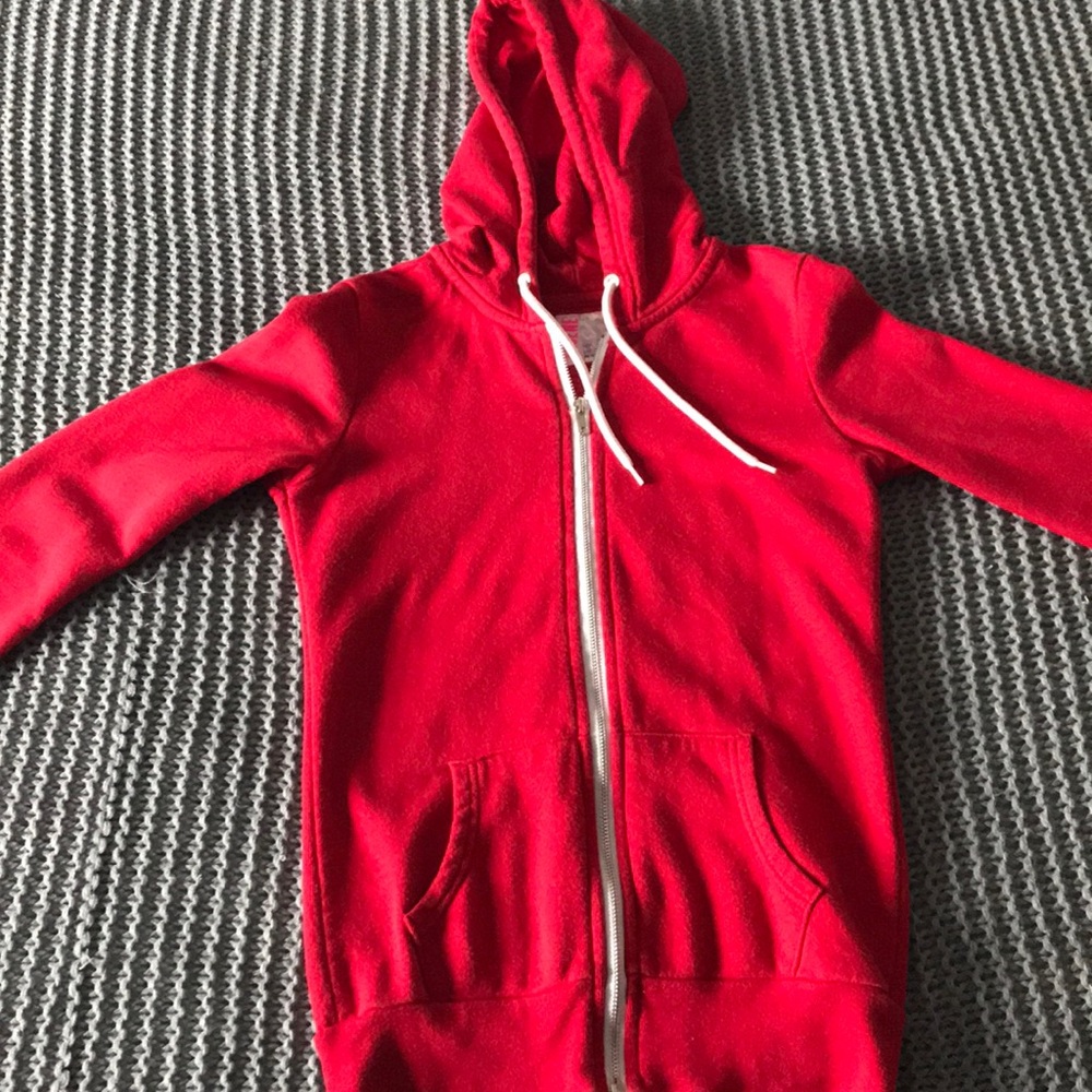 red ardene zip up